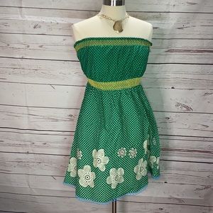 My Michelle strapless Cute green dress